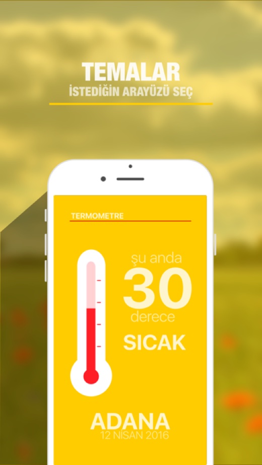 Thermometer screenshot — weather conditions view